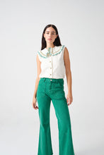 Load image into Gallery viewer, Seventy + Mochi Daisy Blouse Sleeveless in Ecru Denim
